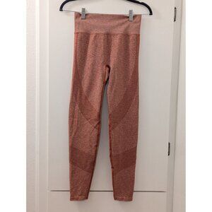 Pink Active Seamless High-Waisted Leggings Rust Orange Heathered Womens S Stretc